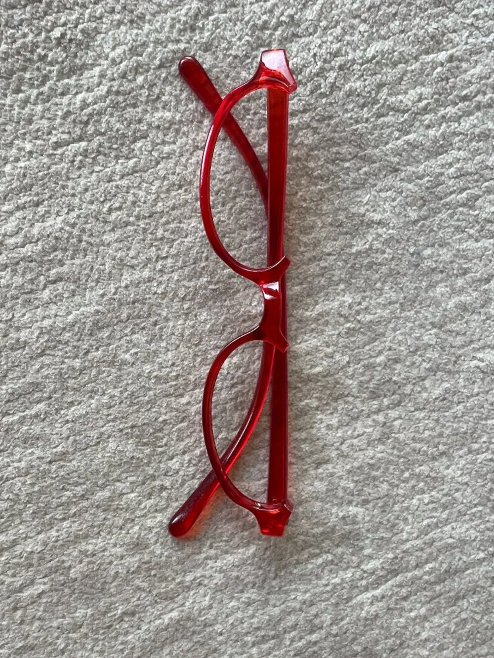 Anime Ultra-slim cherry red rectangle glasses